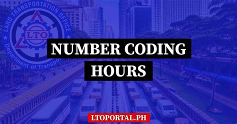 pasig coding hours|The 2023 Guide to Number Coding in the Philippines .